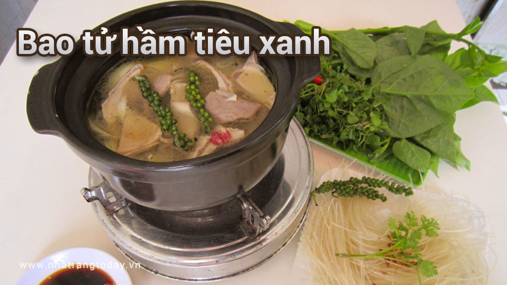 Bao tử hầm tiêu xanh Nha Trang