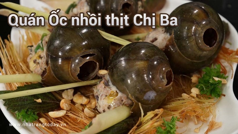 Quán ốc nhồi thịt chị Ba Nha Trang